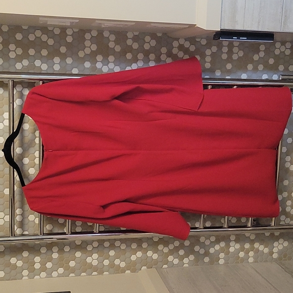 Halston sz 10 red evening dress - Picture 2 of 5